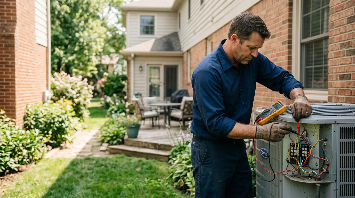 HVAC technician working near Fort Cobb, OK